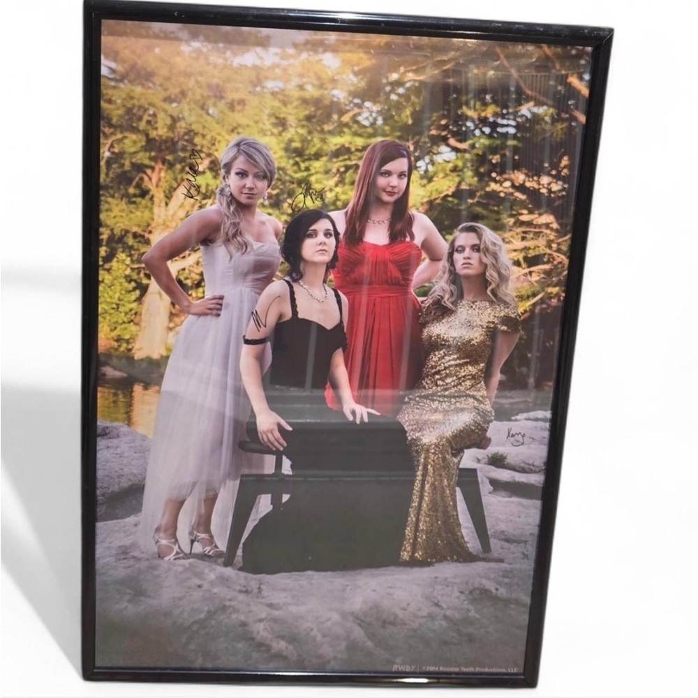 RWBY Actress Poster. Signed by Kara, Arryn, Miles, and Kerry.